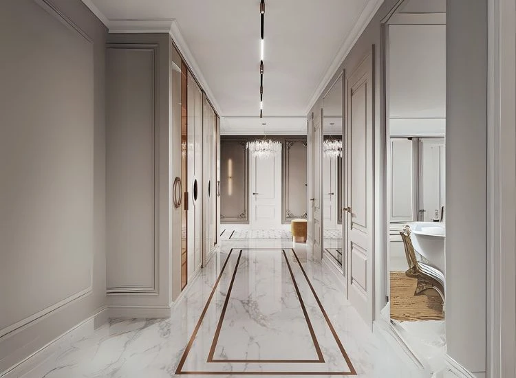 6. Carrara marble flooring 6. Carrara marble flooring
