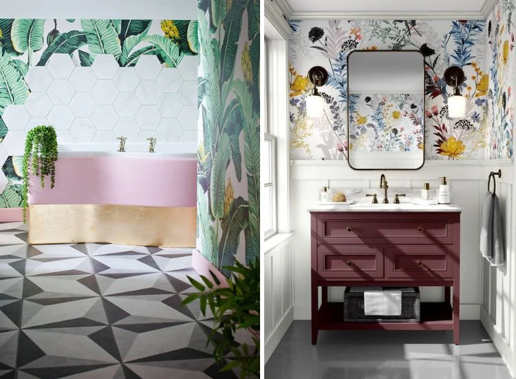 6. Dreamy colour pallete for bathroom wallpaper Dreamy colour pallete for bathroom wallpaper.