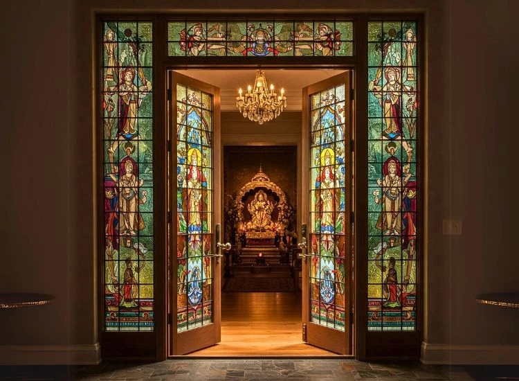 6. Stained Glass Double Doors Stained Glass Double Doors Design.