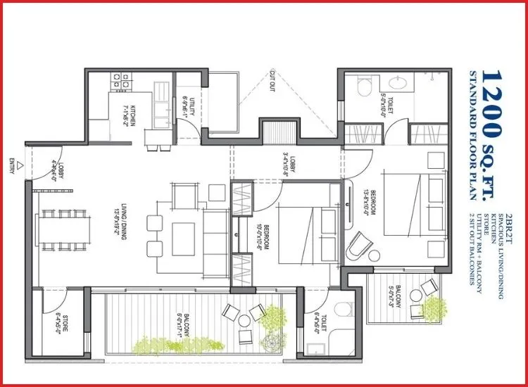 7. 2BHK House Floor Plan For Large Plot Size Discover spacious 2BHK house plans for 1000+ sq ft plots, featuring luxury designs, functional layouts, and modern living spaces.