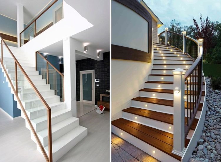 9. Indoor and Outdoor staircase