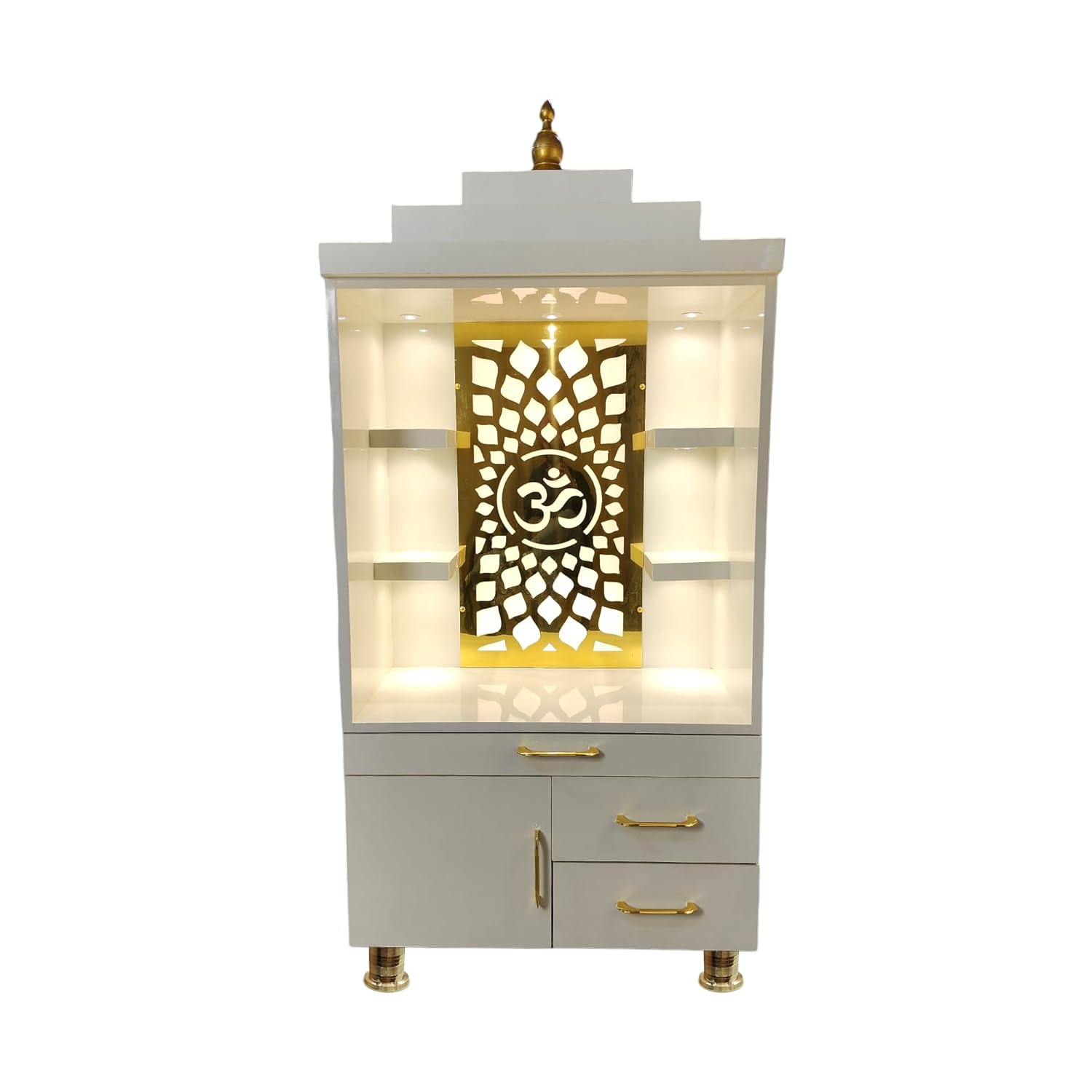 ARTOFINDIA White Wooden Temple | Temple for Home
