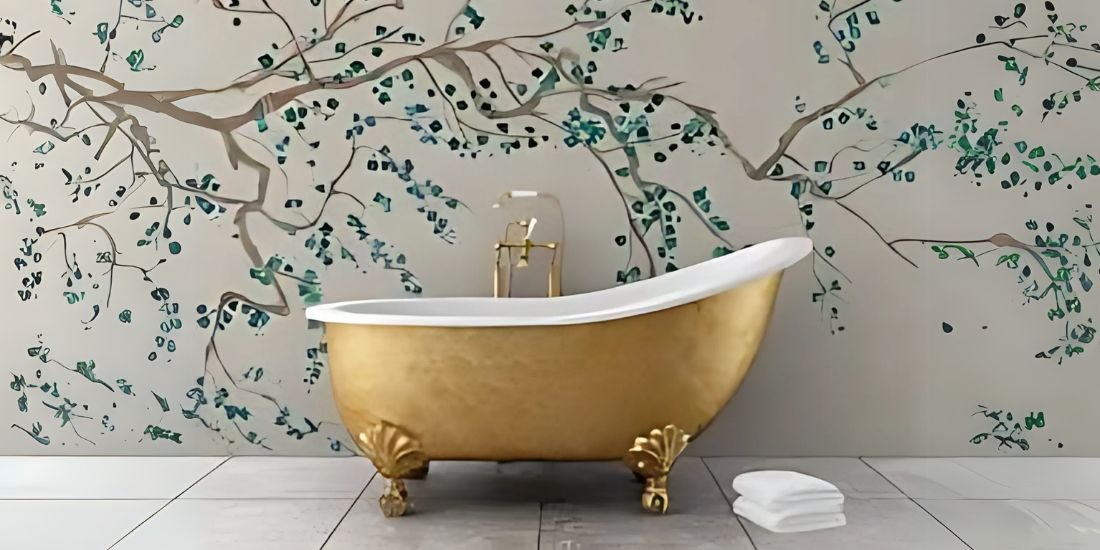 Bathroom mural wallpaper for walls.