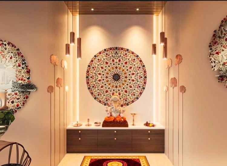 Mandala Inspired Pooja Space Mandala Inspired Pooja Space