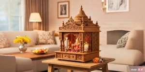 22 Unique Wooden Pooja Mandir Designs [Elegance In Wood]