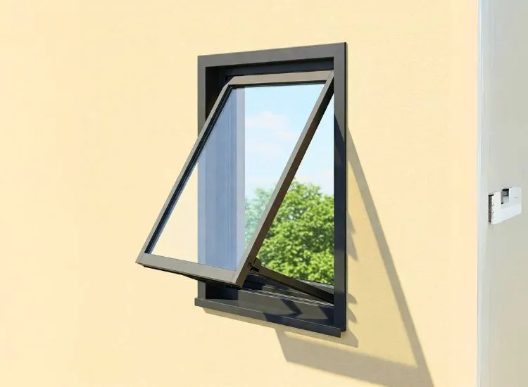 17. Tilt and Turn Window Contemporary home with tilt and turn windows, offering a stylish, space-efficient design that combines functionality and modern elegance.