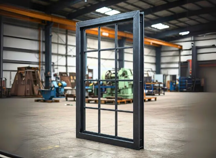 18. Industrial Steel Frame Windows Industrial-style home with steel frame windows, blending strength and style for a sleek, modern design with an urban edge.