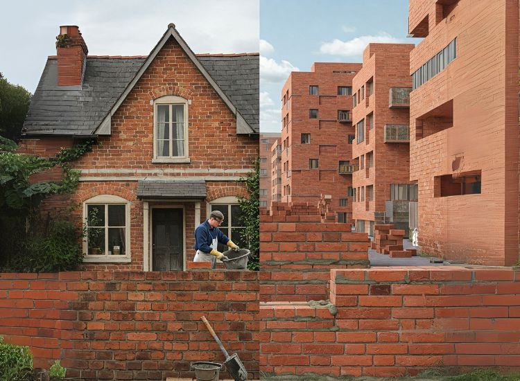 2. Strength of Brick Masonry Durable brick masonry construction showcasing the strength and precision of brickwork in building long-lasting structures.