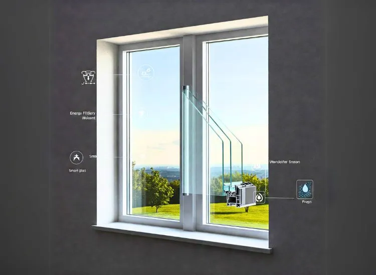 23. Energy Efficient And Weather Resistant Designs Energy-efficient and weather-resistant window designs featured in a modern home, offering superior insulation and durability while enhancing style.