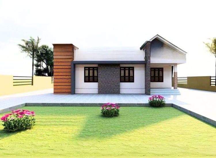 6. 2BHK With Garden Space Best 2BHK house plan with garden and open spaces, featuring a spacious layout