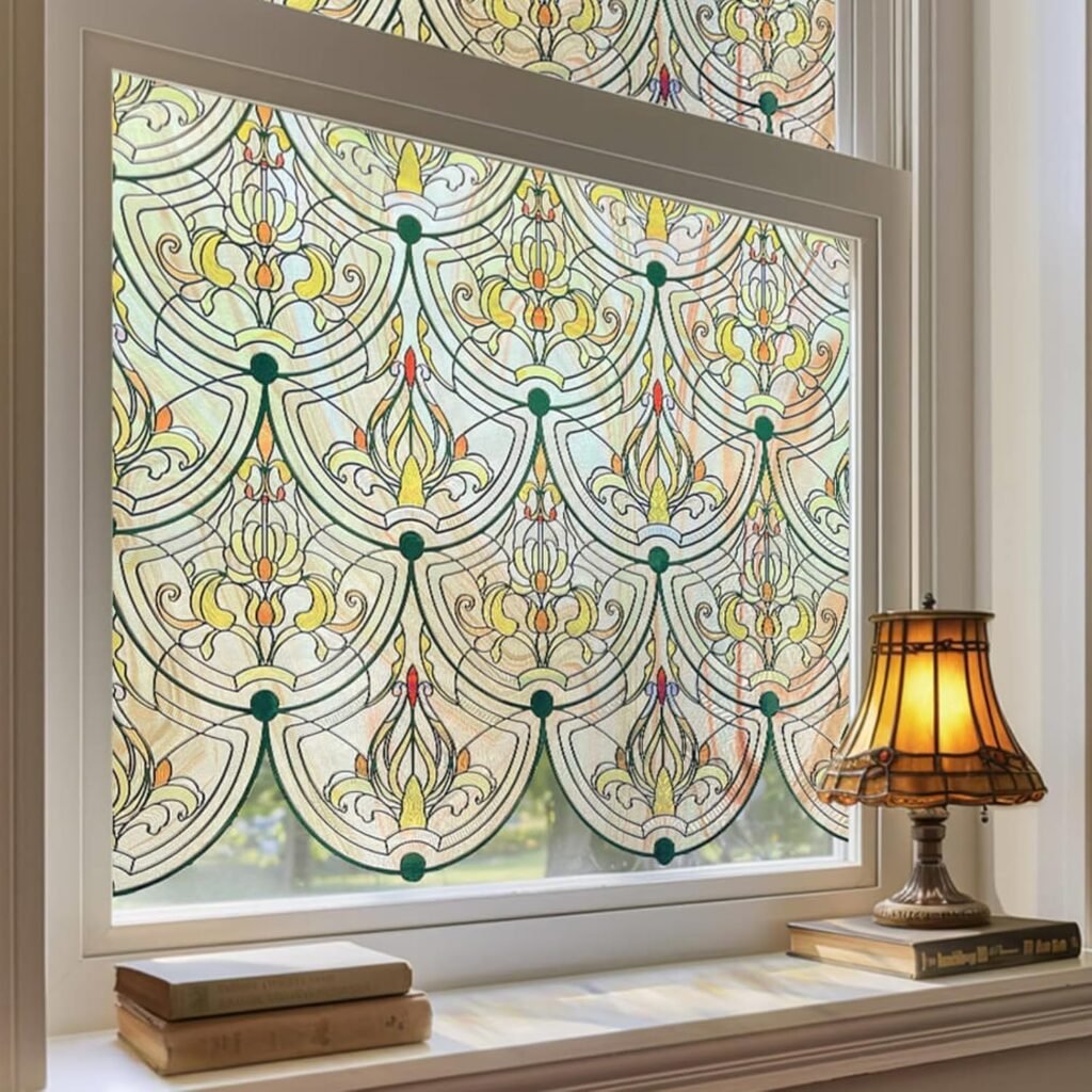 3D Stained Glass Window Film, Decorative Window Privacy Film