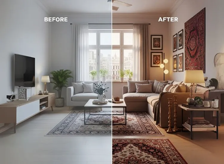 Your Living Room Design Modern living room design with stylish decor and bright lighting, showcasing creative living room designs ideas.