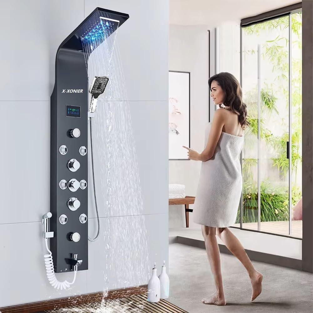 X-XONIER® Stainless Steel 304 Grade Thermostatic Shower Panel