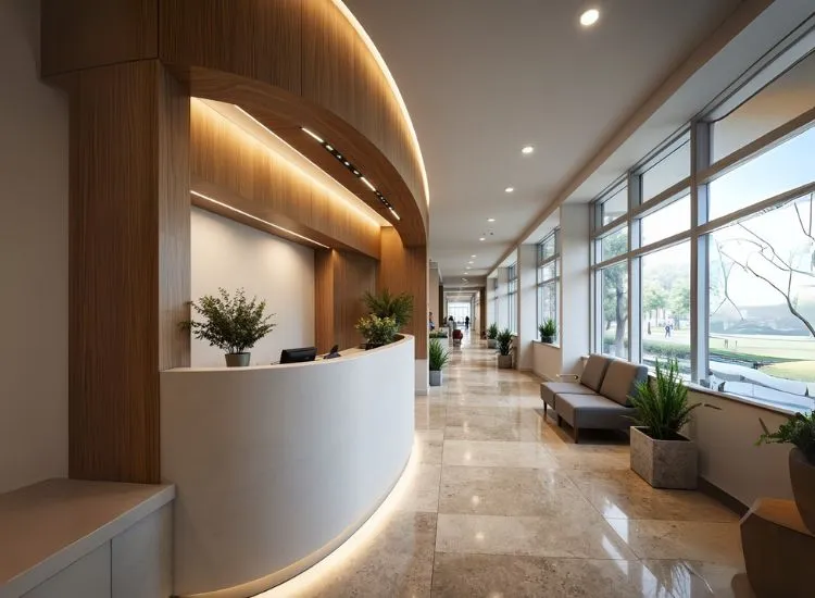 Clinic Interior Designs That Reimagine Reception Clinic interior designs that transform reception and waiting areas into warm, welcoming spaces—creative interior design for clinic comfort and care.