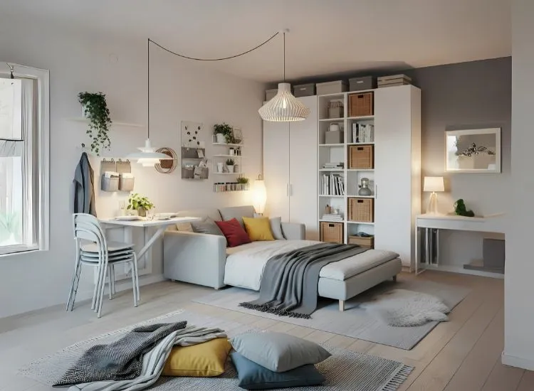 IKEAs Smart Living Solutions Studio apartment studio designed with IKEA’s smart living solutions — expert-approved studio apartment room ideas and decorating inspiration.